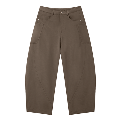 Enough.Barrel Leg Pants Coffee