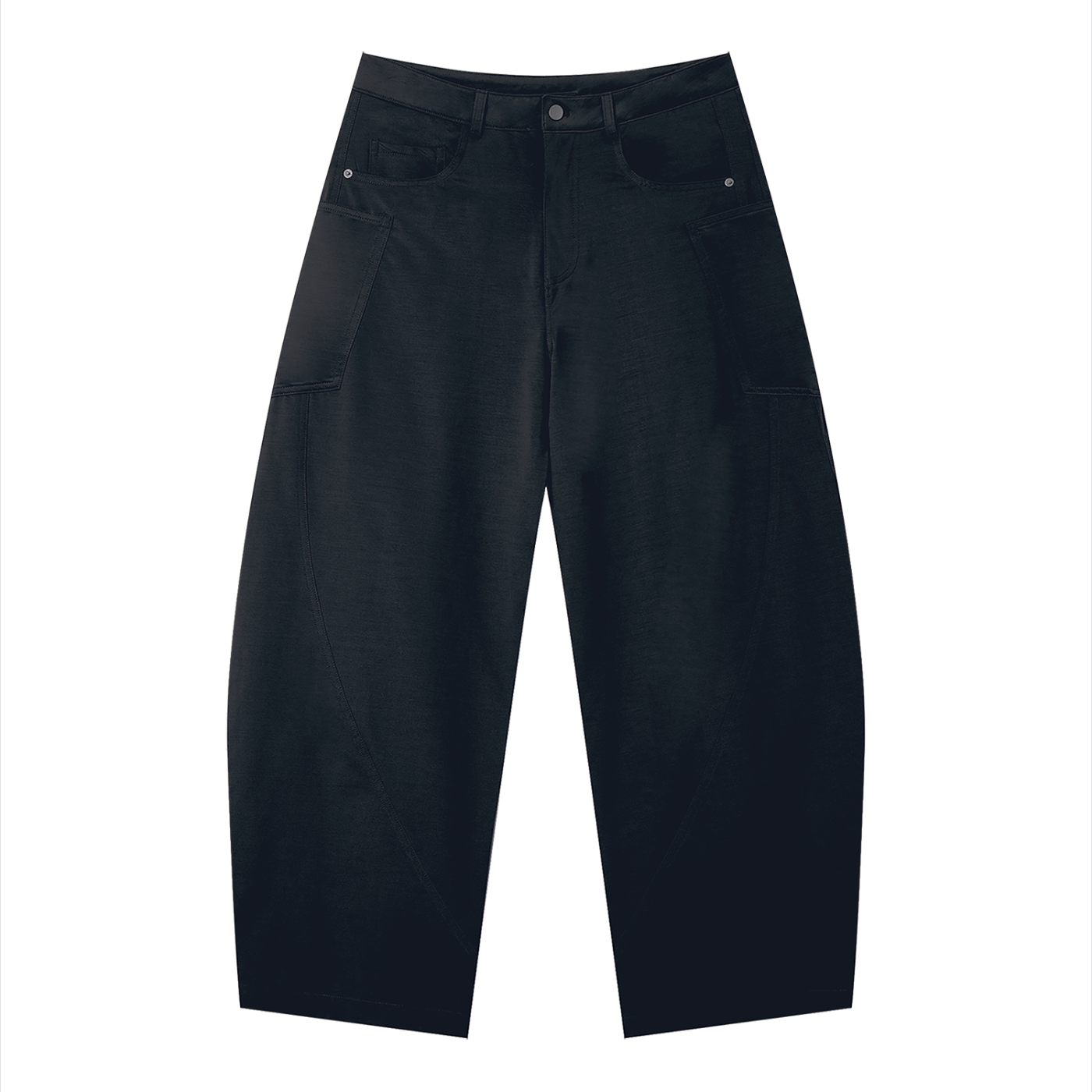 Enough.Barrel Leg Pants Black