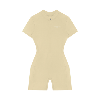 Women's Quarter-Zip Short Sleeve Romper