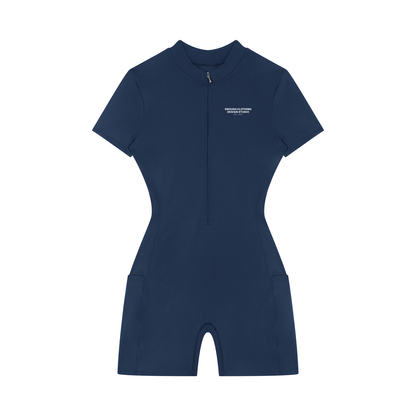 Women's Quarter-Zip Short Sleeve Romper