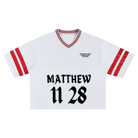 YOU ARE ENOUGH Boxy Jersey Brick Red