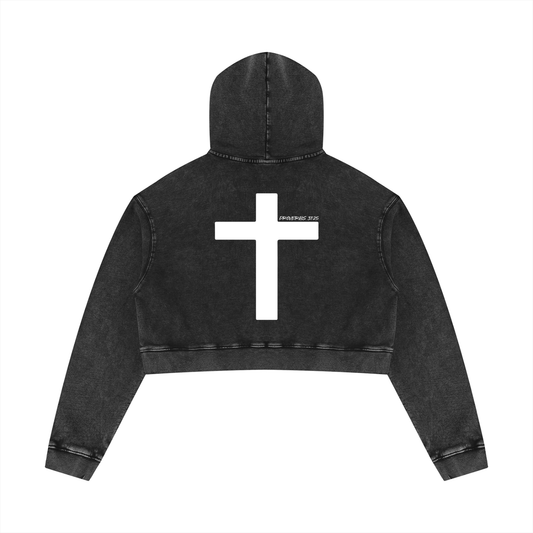 Women’s Mineral Washed ECDS Crop Hoodie
