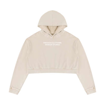 Women’s Mineral Washed Crop Hoodie