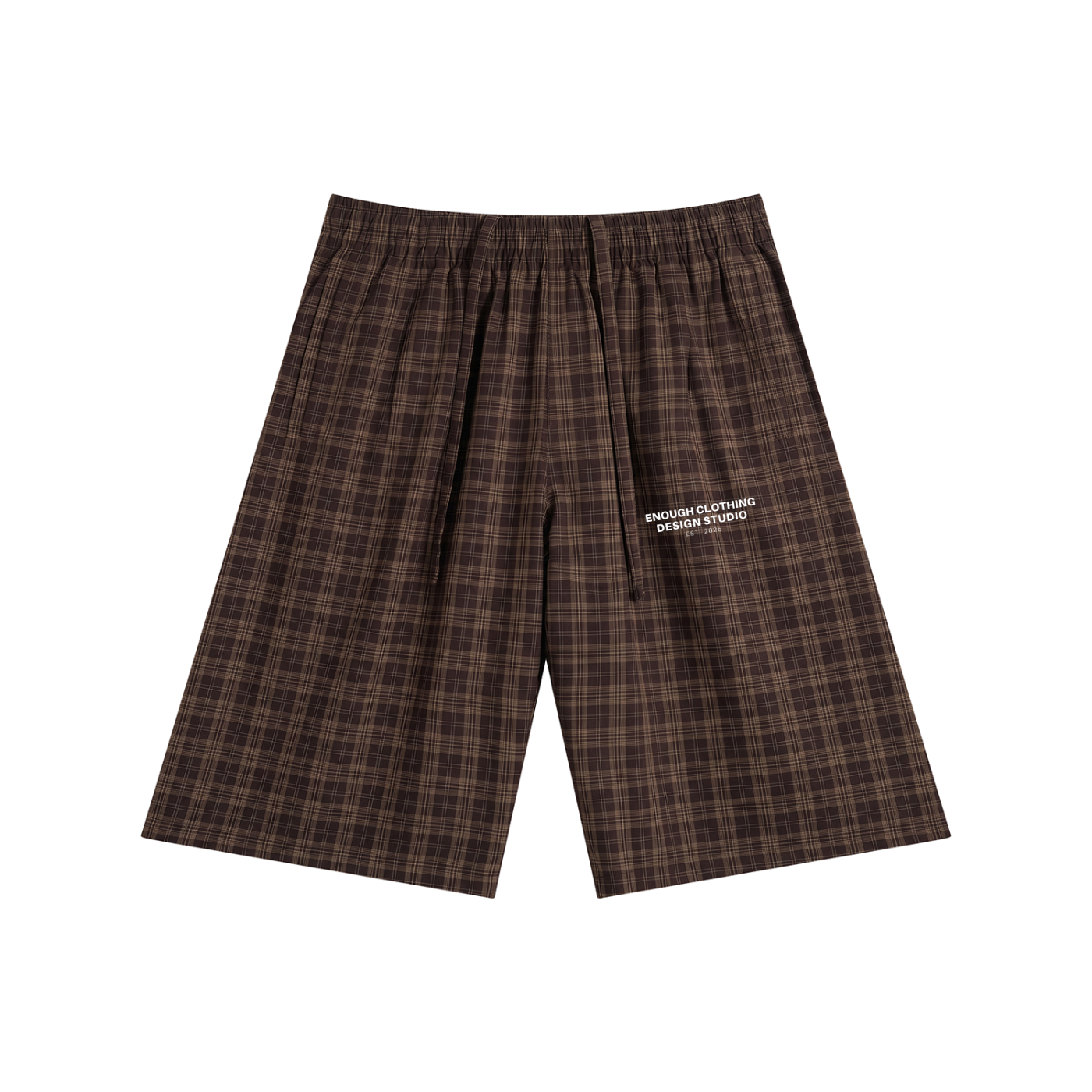 Unisex Plaid Wide Leg Shorts