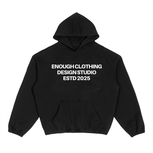 Enough.Boxy Hoodie Black